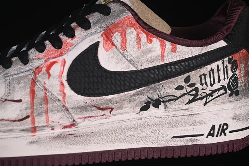 All categories Nk Air Force 1 Air Force series Nk Air Force 1 Low Air Force low-top Nike Air Force 1'07 Low Hand-painted graffiti Gothic bloodstains Air Force 1 low-top casual sneakers XL2132-888